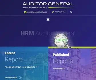 Hrmauditorgeneral.ca(Halifax Regional Municipality Auditor General) Screenshot