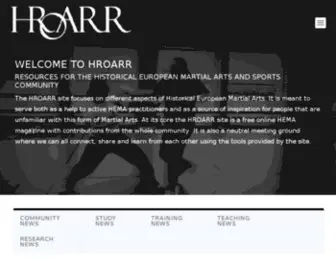 Hroarr.com(Resources for the Historical European Martial Arts & Sports Community) Screenshot