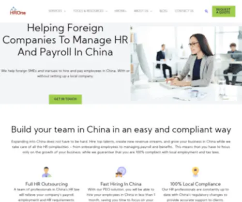 Hroneonline.com(China Payroll & HR Outsourcing Solutions) Screenshot