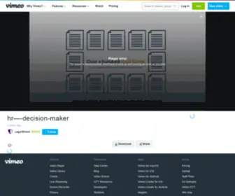 Hroverview.com(Decision-maker on Vimeo) Screenshot
