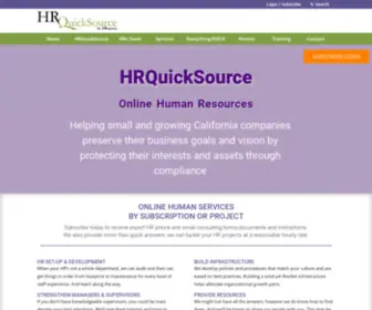 Hrquicksource.com(Small business HR solutions and software HRQuickSource) Screenshot