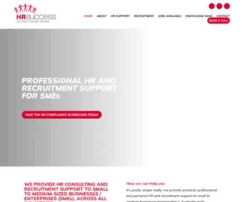 Hrsuccess.com.au(HR Services & Solutions) Screenshot