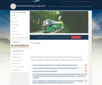 HRTCHP.com(Himachal Road Transport Corporation) Screenshot