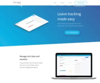 Hrvey.com(Leave tracking made easy) Screenshot