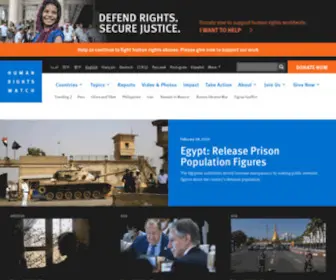 HRW.org(Human Rights Watch) Screenshot