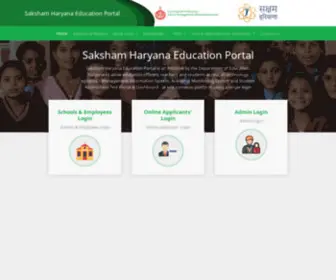 Hryedumis.gov.in(Saksham Haryana Education Portal) Screenshot
