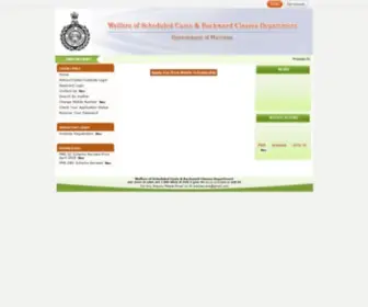 HRYSCBCSchemes.in(WELFARE OF SCHEDULED CASTE AND BACKWARD CLASSES DEPARTMENT Govt Of Haryana) Screenshot