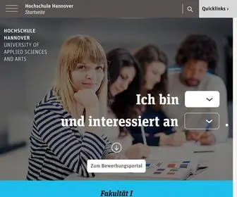 HS-Hannover.de(Hochschule Hannover) Screenshot