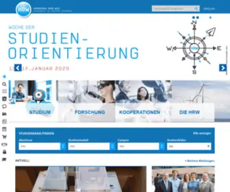 HS-Ruhrwest.de(Hochschule Ruhr West) Screenshot