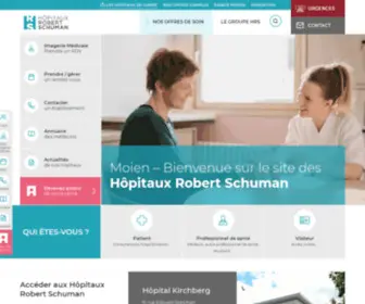 HS.lu(Les Hôpitaux Robert Schuman regroupent 4 établissements au Luxembourg) Screenshot