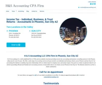 Hsaccounting.com(H & S Accounting LLC CPA Firm in Phoenix) Screenshot