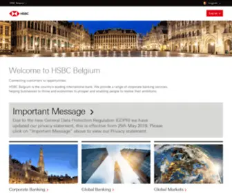 HSBC.be(HSBC in Belgium) Screenshot