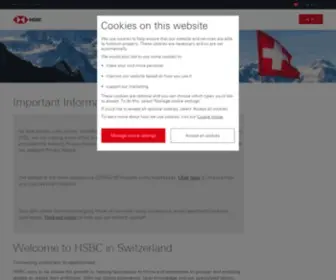 HSBC.ch(HSBC Switzerland) Screenshot