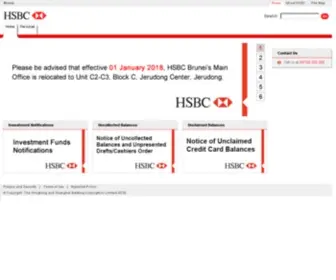 HSBC.com.bn(HSBC Brunei Banking Services) Screenshot