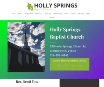 HSBCbwaync.org(Holly Springs Baptist Church) Screenshot