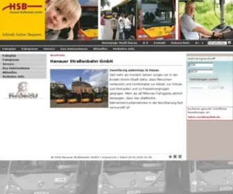 HSB.de(Hanauer Straßenbahn) Screenshot