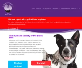 HSBH.org(Humane Society of the Black Hills) Screenshot