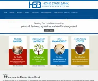 Hsbofmn.com(Home State Bank) Screenshot