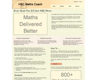 HScmathscoach.com.au(HSC Maths Tutorials) Screenshot