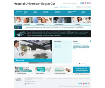 Hscor.com(El Hospital Universitari Sagrat Cor) Screenshot