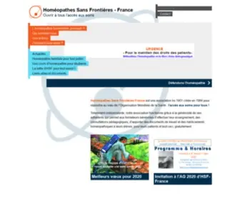 HSF-France.com(Homéopathes Sans Frontières) Screenshot