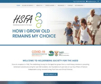 Hsfa.org.za(Helderberg Society for the Aged) Screenshot