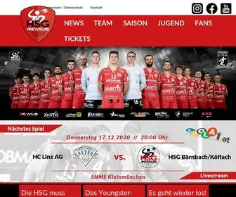 HSGBK.at(HSG Handball Startseite) Screenshot