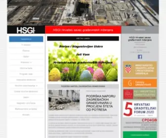 Hsgi.org(Hrvatski savez građevinskih inženjera) Screenshot