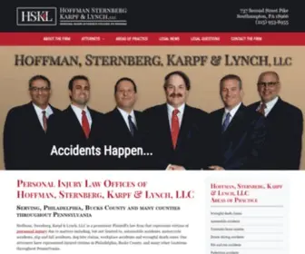 HSklinjurylaw.com(Bucks County Personal Injury Attorneys of Hoffman) Screenshot