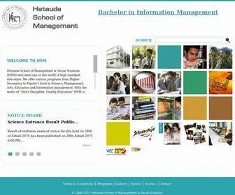 Hsmonline.edu.np(Hetauda School of Management & Social Sciences (HSM)) Screenshot