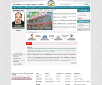 HSPC.in(Haryana State Pharmacy Council) Screenshot