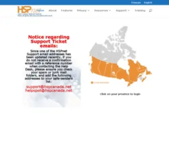 HSpcanada.net(HSPnet is a comprehensive) Screenshot