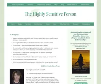 Hsperson.com(The Highly Sensitive Person) Screenshot