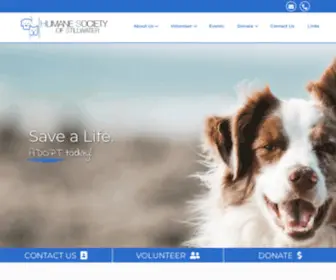 Hspets.org(Stillwater Humane Society) Screenshot