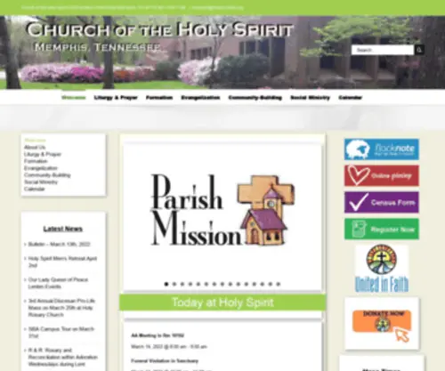 Hspirit.com(Church of the Holy Spirit) Screenshot