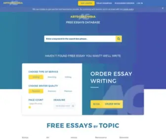 HStreasures.com(Free Essays) Screenshot