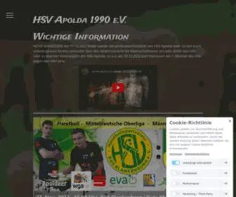 HSV-Apolda.de(HSV Apolda) Screenshot