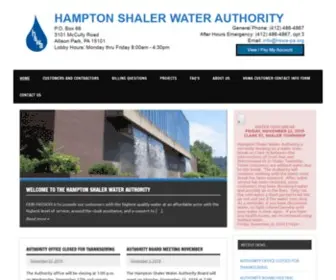 Hswa-PA.org(Hampton Shaler Water Authority Hampton Shaler Water Authority) Screenshot