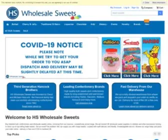 HSwholesalesweets.co.uk(HS Wholesale Sweets suppliers UK) Screenshot