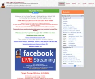 HTCcwa.org(Hindu Temple & Cultural Center) Screenshot