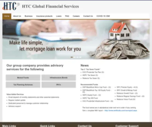 HTcfinance.com(HTC Financial Intermediary Services) Screenshot