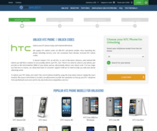 HTcsimunlock.com(Phone Unlocking Service) Screenshot