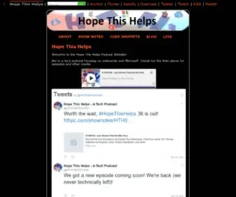 HTHPC.com(Hope This Helps Podcast) Screenshot