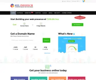 Htlinfotech.com(Domain names & web hosting company) Screenshot