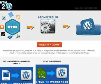 HTM2WP.com(Convert HTML Website to WordPress Service) Screenshot