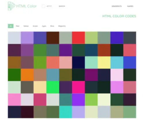 HTML-Color.org(Color information about any web color) Screenshot