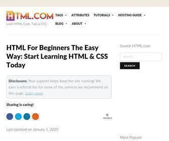 HTML.com(HTML For Beginners The Easy Way) Screenshot