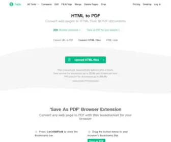 HTML2PDF.biz(Convert HTML to PDF Online) Screenshot