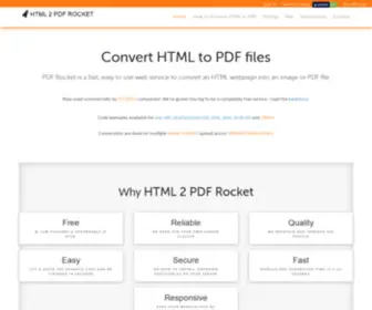 HTML2PDfrocket.com(HTML to PDF Converter) Screenshot