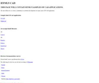 HTML5Cad.org(HTML5 page) Screenshot